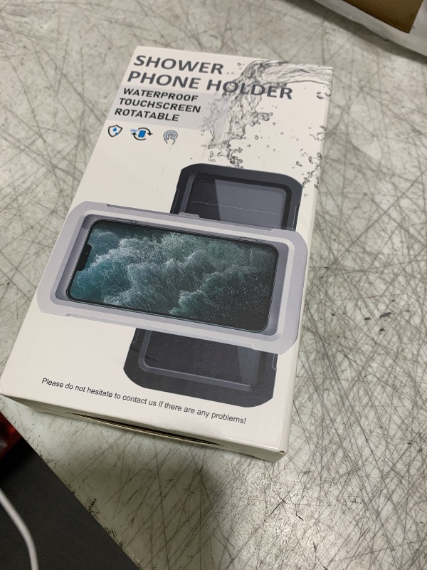 Photo 1 of URROY Shower Phone Holder Waterproof, 360° Rotation Shower Phone Case, Anti-Fog High Sensitivity Universal Cover Mount Stand for Bathroom Wall Mirror Bathtub Kitchen, Gift for Men Women