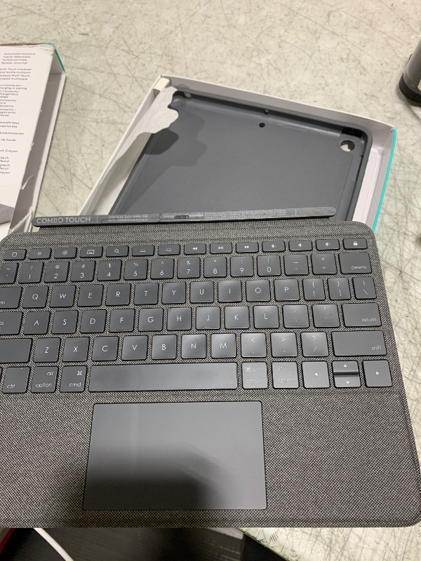 Photo 1 of Logitech Combo Touch iPad 10th Gen Case, Detachable Keyboard, Large Precision Trackpad, Backlit Keyboard, Smart Connector - Oxford Gray