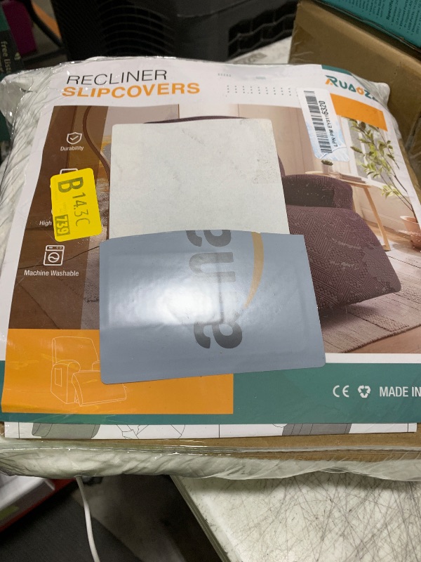 Photo 1 of Ruaozz Recliner Sofa Covers Recliner Chair Covers Couch Covers for Reclining Couches with Pockets Washable Furniture Protector with Elastic Bottom (1 Seater-X Large, Ivory)