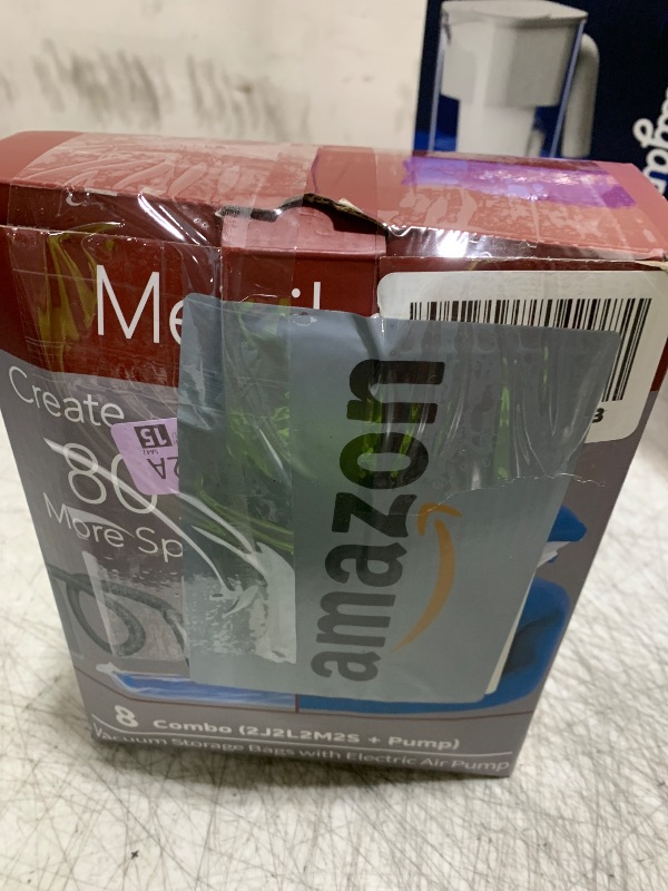 Photo 1 of Vacuum Storage Bags with Electric Air Pump 8 Combo (2 Jumbo/2 Large/2 Medium/2 Small), Plastic Packaging Bags,Travel Vacuum Bags For Luggage,Clothes, Pillows, Comforters, Blankets, Bedding
