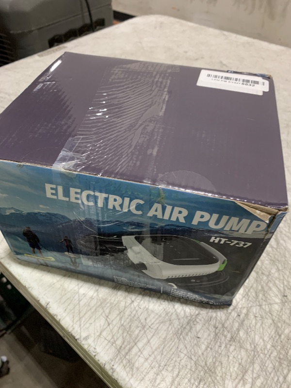 Photo 1 of PEAKFLOW 20PSI High Pressure SUP Air Pump, Intelligent Dual Stage Inflation & Auto-Off & Deflation, 12V DC Car Connector, for Inflatable Towable Tube