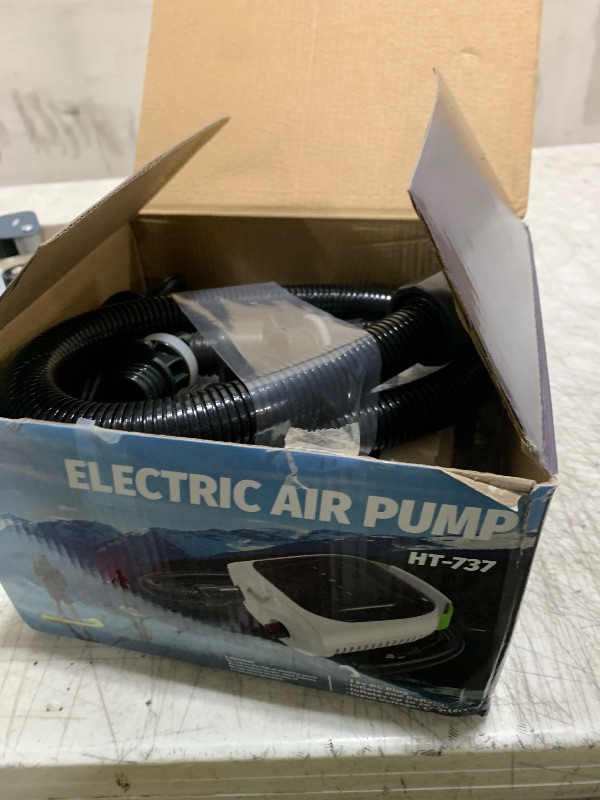 Photo 1 of PEAKFLOW 20PSI High Pressure SUP Air Pump, Intelligent Dual Stage Inflation & Auto-Off & Deflation, 12V DC Car Connector, for Inflatable Towable Tube
