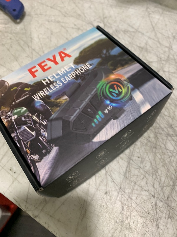 Photo 1 of FEYA Motorcycle Helmet Speakers High Battery Life Helmet Headphone IPX6 Automatic Answer/Call Music Control/Intelligent Noise/Wake up Siri, 2 Different Types of Mic - Compatible with All Helmets