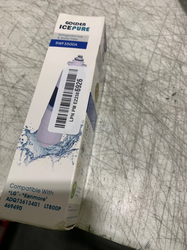 Photo 1 of ICEPURE Refrigerator Water Filter, Compatible with Kenmore 9690, LG LT700P, ADQ36006101, ADQ36006102, LFXC24726S, LFXS24623S, RFC1200A, Pack of 1