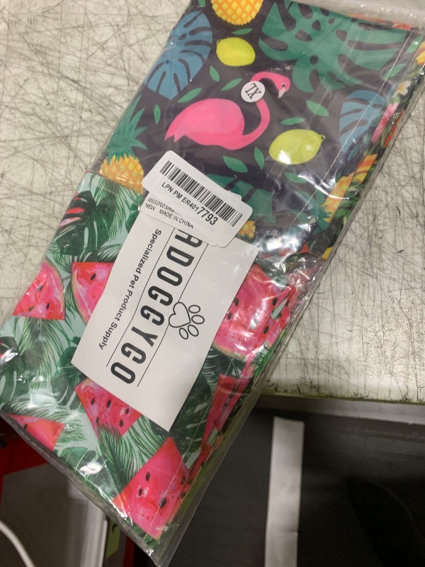 Photo 1 of ADOGGYGO Summer Hawaii Dog Bandana, 6 Pack Flamingo & Fruit Pattern Triangle Summer Bandanas for Extra Large Dogs Pets (X-Large)