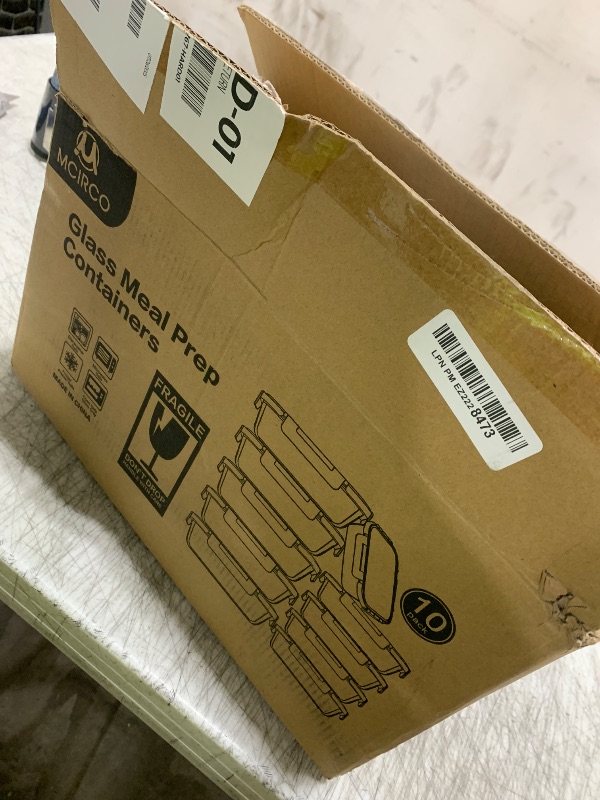 Photo 1 of [10-Pack] Glass Meal Prep Containers with Lids, MCIRCO Food Storage Containers with Snap Locking Lids, Airtight Lunch Containers, Microwave, Oven, Freezer and Dishwasher