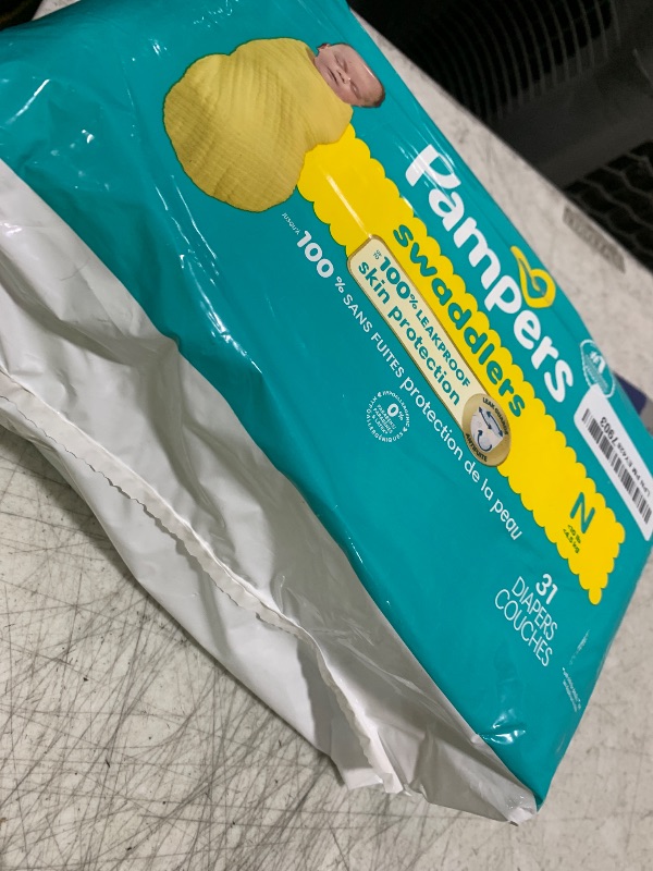 Photo 1 of Pampers Baby Diapers - Swaddlers - Size 0, 31 Count, Ultra Absorbent Disposable Newborn Diaper