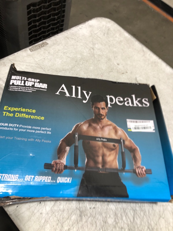 Photo 1 of ALLY PEAKS Pull Up Bar Thickened Steel Pipe Super Heavy Duty Steel Frame Upper Workout Bar| Multi-Grip Strength for Doorway | Indoor Chin-Up Bar Fitness Trainer for Home Gym Max Limit 440 lbs