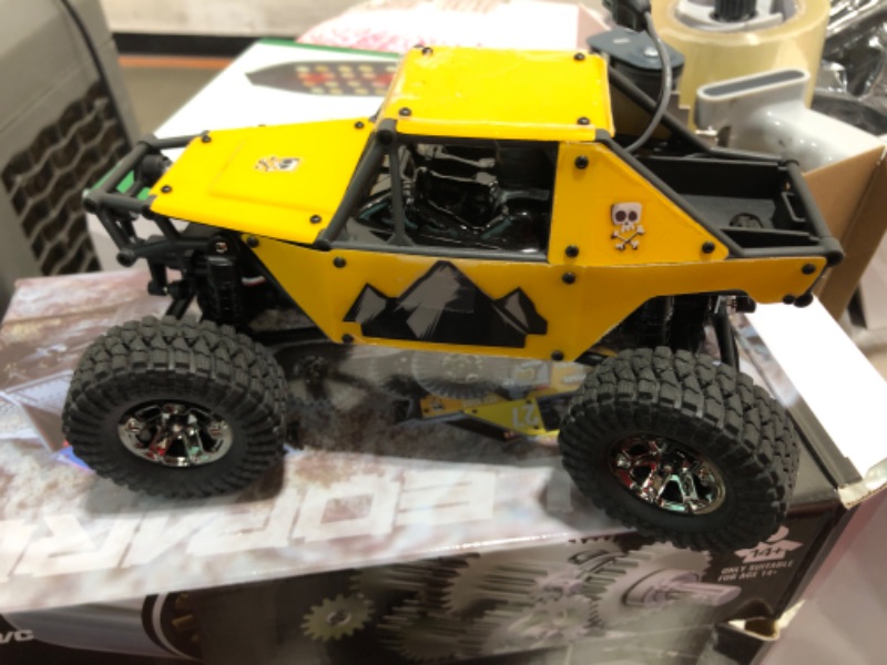 Photo 1 of wheelfun 1/24 4x4 UDI RC UCX2405PRO RC Rock Crawler Model Brushless Motor ESC Radio Controlled Off-Road Vehicles RTR Car Battery(Yellow)