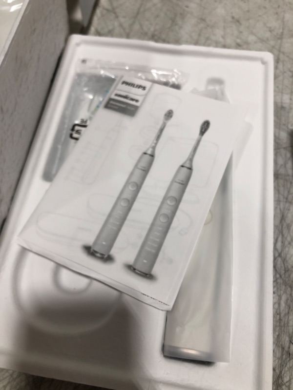 Photo 1 of Philips Sonicare DiamondClean Smart 9500 Electric Toothbrush, Sonic Toothbrush with App, Pressure Sensor, Brush Head Detection, 5 Brushing Modes and 3 Intensity Levels, White, Model HX9923/01