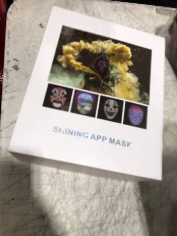Photo 1 of wishplan Led Mask With Face Transforming?Programmable APP Digital Smart LED Light Up Face Mask for BoyWithUke Kid Adults Men's Halloween Party Costume DJ Cosplay Masquerade Gift