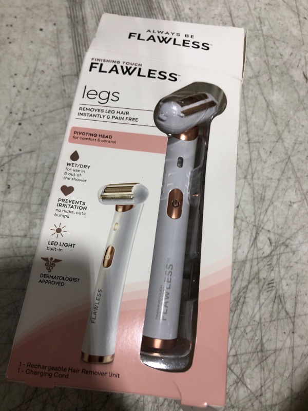 Photo 1 of Finishing Touch Flawless Legs, Electric Razor for Women, Pivoting Head Leg Hair Remover with LED Light for Instant and Painless Leg Hair Removal