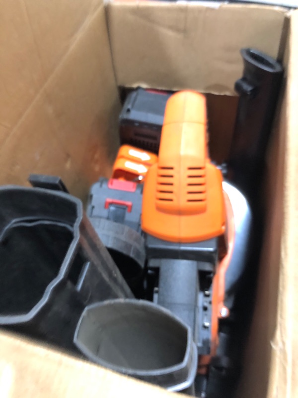 Photo 1 of AIVOLT 40V Cordless Leaf Vacuum Blower Mulcher with Battery and Charger, 2 * 4.0Ah Battery Powered Leaf Vacuum with 40L Bag, 160MPH, 600CFM, 4 Speed Modes, Suitable for Lawn Care Yard Cleaning