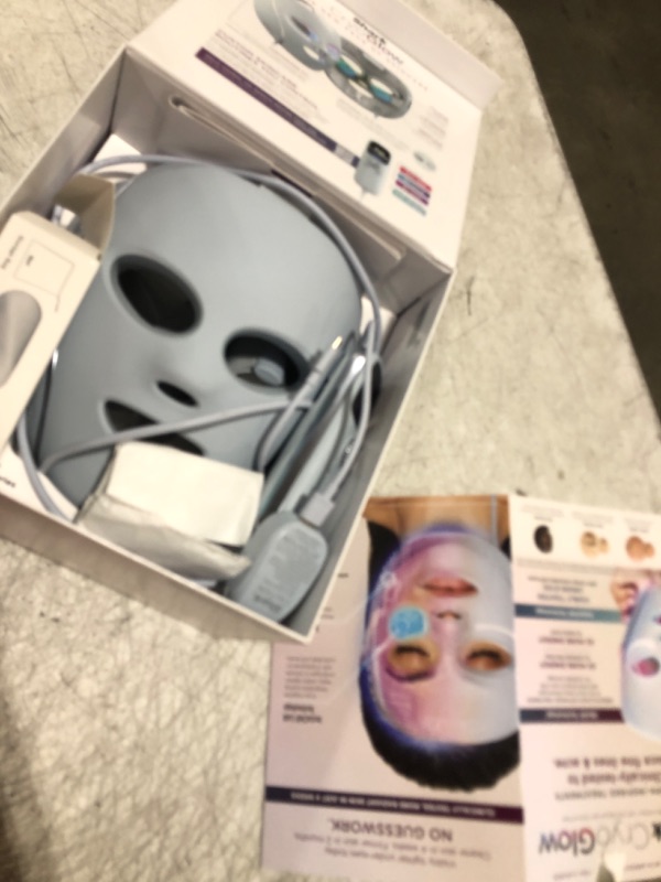 Photo 1 of Shark CryoGlow LED Face Mask with Under-Eye Cooling, Anti-Ageing & Blemish Repair, Red & Blue LED, Infrared Light Therapy, USB-C, Remote Control, Storage Bag, Blue Frost, FW312