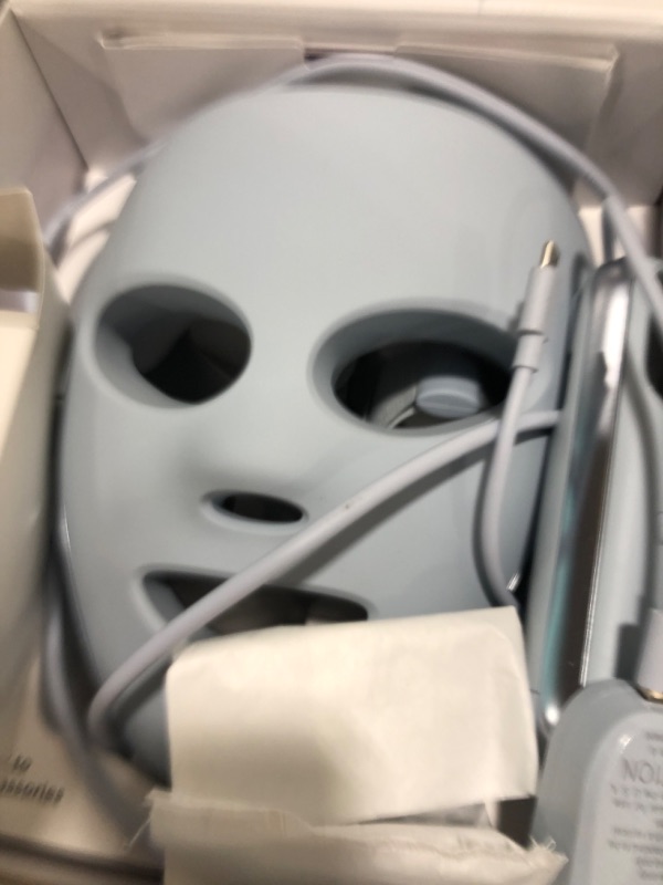 Photo 1 of Shark CryoGlow LED Face Mask with Under-Eye Cooling, Anti-Ageing & Blemish Repair, Red & Blue LED, Infrared Light Therapy, USB-C, Remote Control, Storage Bag, Blue Frost, FW312