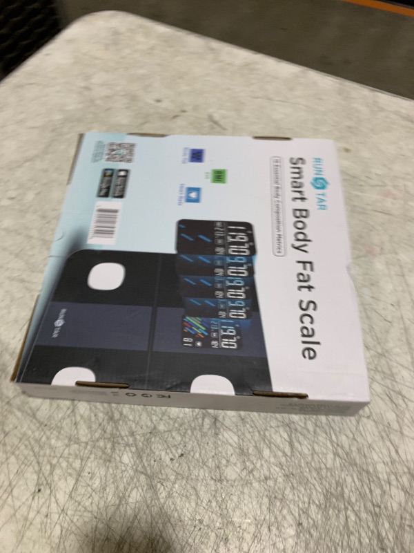 Photo 1 of Runstar Smart Scale for Body Weight and Fat Percentage, High Accuracy Digital Bathroom Scale with Large Display for BMI Heart Rate 15 Body Composition Analyzer Sync with Fitness App 400lb