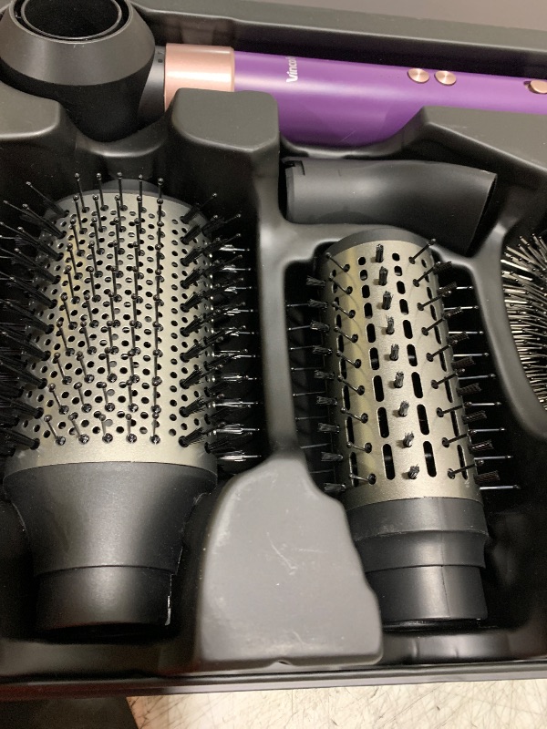 Photo 1 of Vincofy 7-in-1 Hair Dryer Brush and Hair Styler Set – Fast Drying, Curling, Straightening & Volumizing – Hot Air Styling Tool with No Heat Damage – for All Hair Types – Lavender