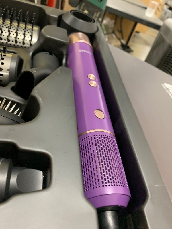 Photo 1 of Vincofy 7-in-1 Hair Dryer Brush and Hair Styler Set – Fast Drying, Curling, Straightening & Volumizing – Hot Air Styling Tool with No Heat Damage – for All Hair Types – Lavender