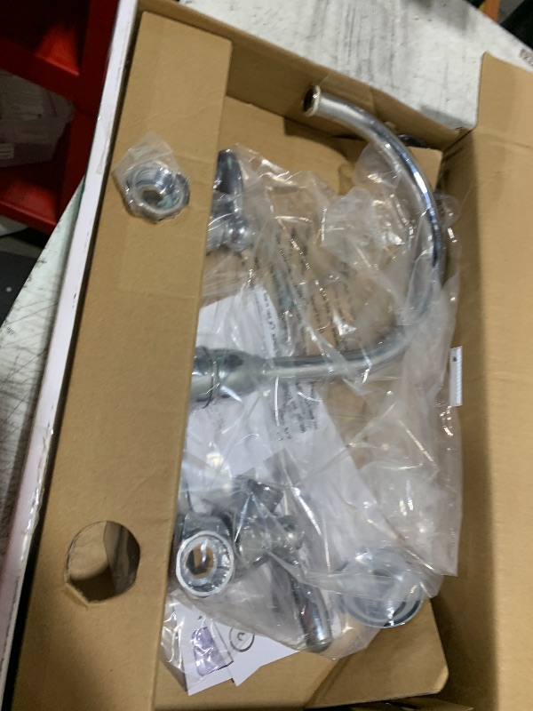 Photo 1 of Peerless 2-Handle Wall Mount Kitchen Sink Faucet, Chrome P299305LF
