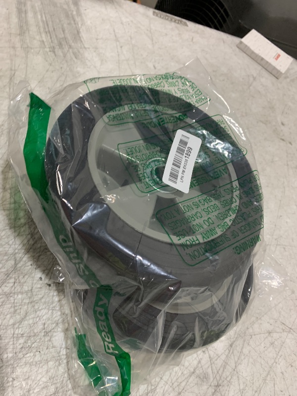 Photo 1 of SENJEOK 2 PCS 8 x 2.1 Inch Hand Truck Wheels, Flat Solid Rubber Replacement Tires for 5/8 Inch Axle, Lawn Mower Wheels for Compressor, Dolly, Grill