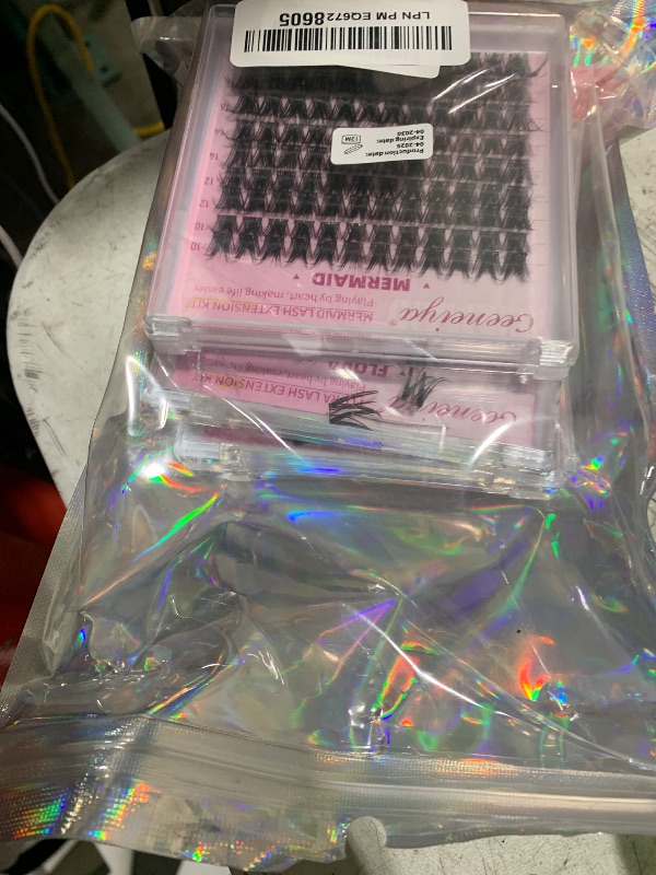 Photo 1 of [NATURAL]Geeneiya 5 Styles Lash Clusters Kit, Mermaid/Venus/Flora/Bottom Fairy Eyelash Clusters Extensions 3D Wispy Lash Extension Kit for Beginners, DIY at Home Easily