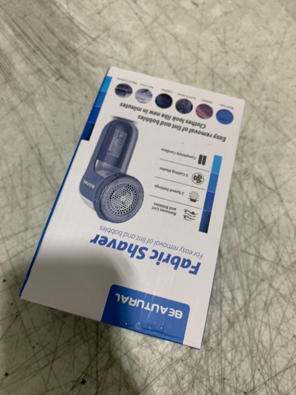Photo 1 of BEAUTURAL Fabric Shaver and Lint Remover, Sweater Defuzzer with 2-Speeds, 2 Replaceable Stainless Steel Blades, Battery Operated, Remove Clothes Fuzz, Lint Balls, Pills, Bobbles Gray