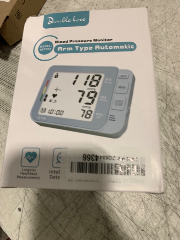 Photo 1 of Double love Blood Pressure Monitors for Home Use with 2 Size Cuff (8.7-16.5'' & 15-21.7'' Extra Large Blood Pressure Cuff), 2x120 Memory, with USB Cable and 4 aa Batteries(Blue)