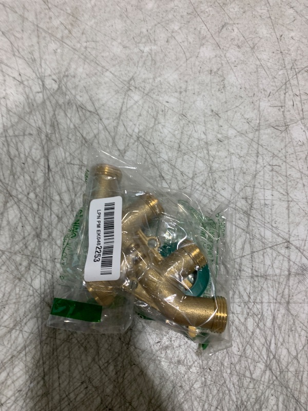 Photo 1 of Lifynste 4 Way Brass Hose Splitter, 3/4" Heavy-Duty Brass Garden Hose Splitter, Garden Hose Adapter Connector