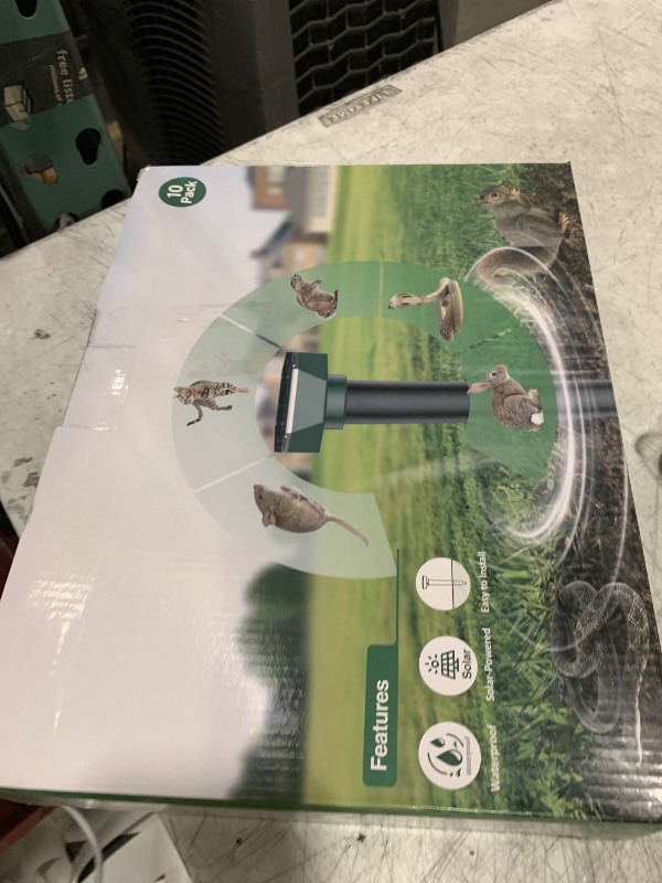 Photo 1 of Snake & Mole & Rabbit & Skunk Repellent Solar Powered, Ultrasonic Deterrent, IP65 Waterproof, 2025 Upgraded Gopher Groundhog Rodent Chipmunk Raccoon and Vole Repellent for Lawn & Garden, 10 Pack