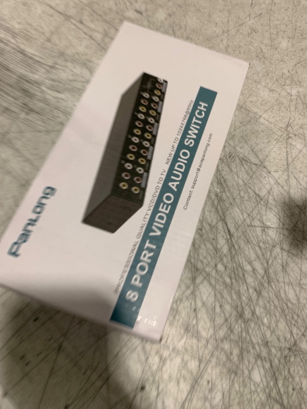 Photo 1 of Panlong 8-Way AV Switch RCA Switcher 8 in 1 Out Composite Video L/R Audio Selector Box for DVD STB Game Consoles