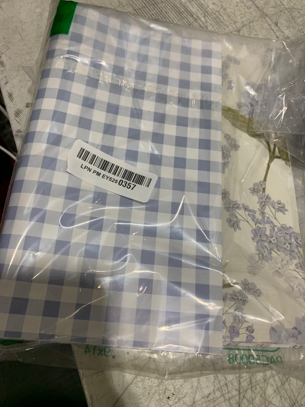 Photo 1 of LeZakaa Floral Wrapping Paper, Blue Hydrangea Flowers & Gingham Check, 4 Different Design for Wedding, Bridal Shower, Mother's Day, Birthday, 12 Folded Sheets, 27.5 x 19.6 inches Per Sheet
