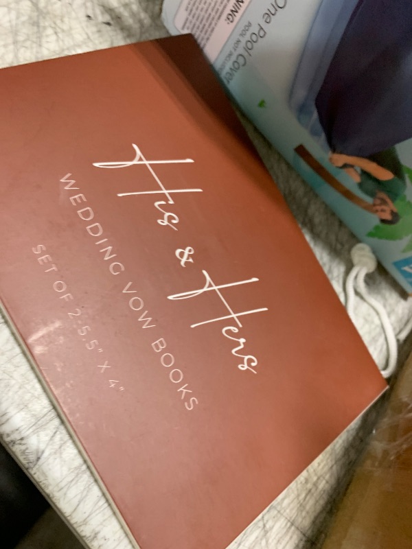 Photo 1 of Elegant Linen Wedding Vow Books With Gold Foil Lettering - Perfectly Sized His and Hers Vow Books With Plenty Of Pages To Write Whatever is on Your Heart - A Beautiful Addition For The Wedding Day