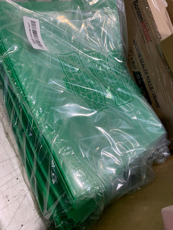 Photo 1 of Henoyso 36 Pcs Plastic Folders with Clear Front Pockets Heavy Duty File Folders with 2 Pockets and Card Slot for Student Communication School Office Presentation Report (Green)
