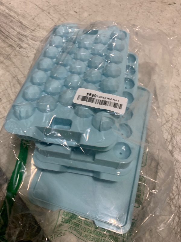Photo 1 of Ice Cube Trays for Freezer - 2-Pack Ice Cube Tray with Lid and Bin?BPA-Free Easy Release Ice Cube Tray for Cocktails, Whiskey, Sodas,Diamond 1 Inch Ice Molds Set