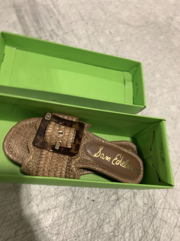 Photo 1 of Sam Edelman Bambi Flat Sandal Cuoio Raffia 5 Medium