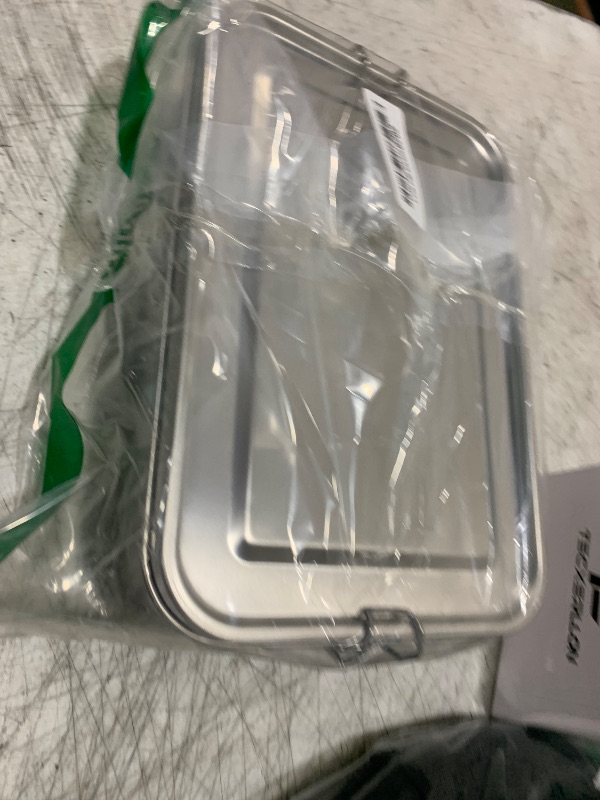 Photo 1 of Umigy 4 Pcs Stainless Steel Food Containers Metal Bento Lunch Box Stainless Steel Food Storage Containers, Lockable Clips to Leak Proof, Reusable Dishwasher Snack Boxes for Work, Picnic (850ml)