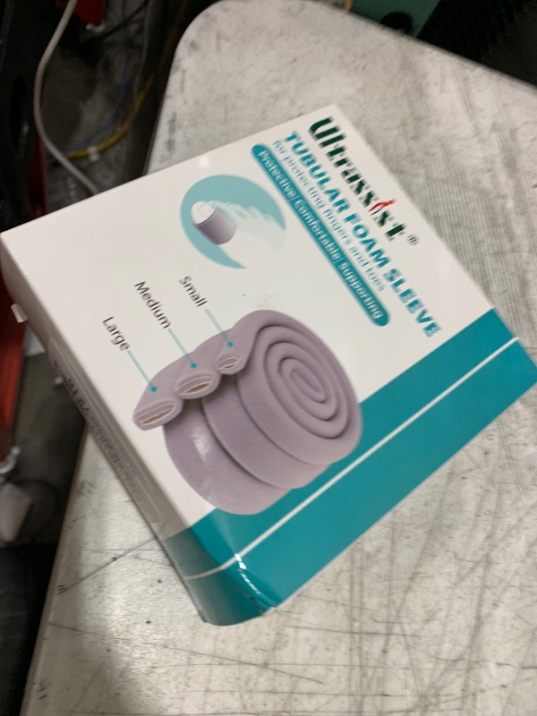 Photo 1 of Ultrassist Toe Sleeve with Overlap Large Size 1" Inner Diameter 36" Roll, Grey Sponge Toe Protectors for Blisters, Bunions, Corns