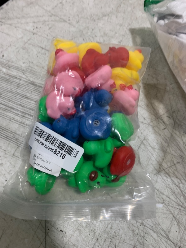 Photo 1 of 50 Pcs Rubber Ducks Bath Toy, Multicolor Mini Rubber Duck Bulk Float Duck Baby Bath Toy, Shower Birthday Party Christmas Favors Gift (5 Colors)