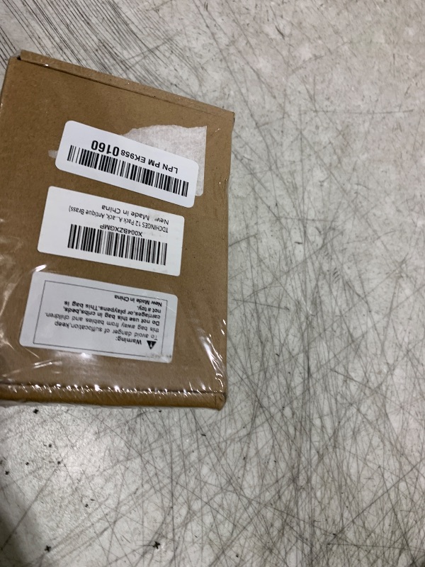 Photo 1 of 12 Pack Antique Brass Door Hinges 3.5 Inch Interior 3 1/2" Round 5/8" Radius Heavy Duty Metal Hardware Kit 3 ½" 5/8" Radius Flat Hinge for Bifold Doors Decorate Master Bedroom Storage Room