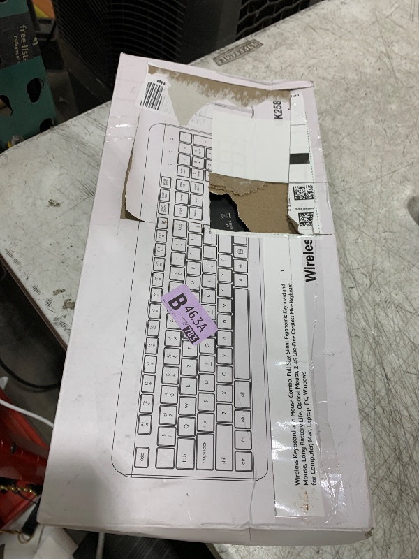 Photo 1 of Wireless Keyboard and Mouse Combo, Full Size Silent Ergonomic Keyboard and Mouse, Long Battery Life, Optical Mouse, 2.4G Lag-Free Cordless Mice Keyboard for Computer, Mac, Laptop, PC, Windows