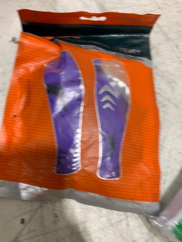 Photo 1 of Rymora Calf Compression Sleeves Men Women Shin Splints Running (Pair) (Purple) (XL)