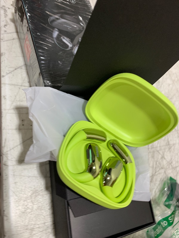 Photo 1 of MINISO X28 Open Ear Headphones Wireless Earbuds Bluetooth 5.4 Air Conduction Sport Headsets with Earhooks, Sweat Resistant 80Hrs Playtime Earphones for Sport, Running -Green