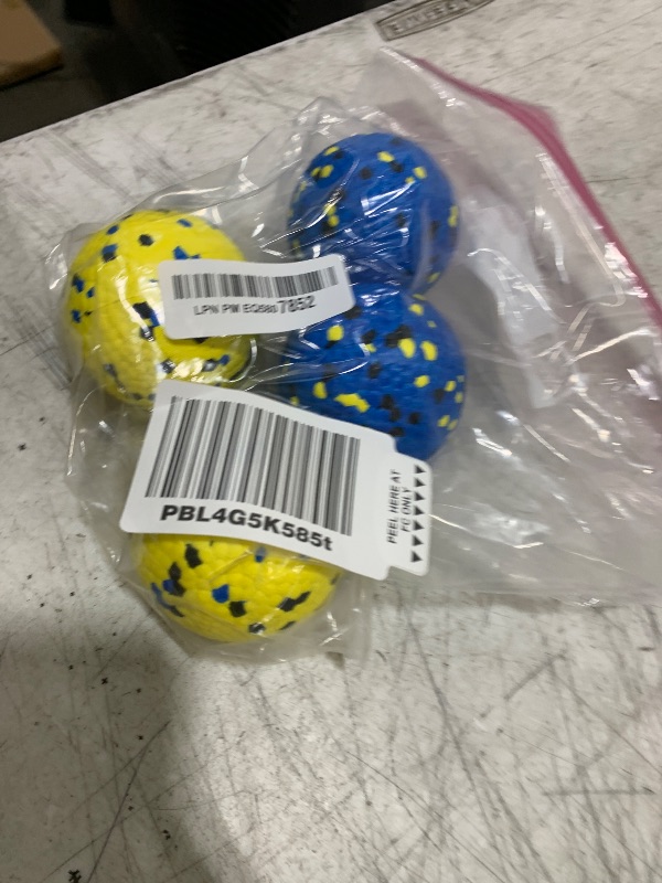 Photo 1 of Kimee Dog Balls Tennis Ball Toys Dog Toys for Aggressive Chewers Durable Teething Chew Toys Water Toy Fetch Ball for Large Medium Small Dog and Puppies (4 Balls)