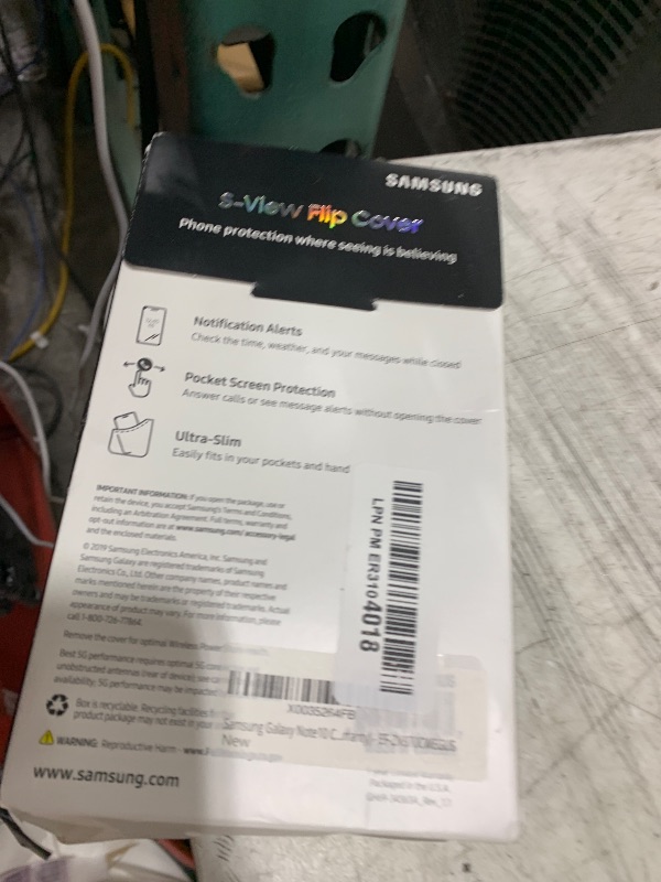 Photo 1 of Samsung Galaxy Note10 Case, S-View Flip Cover - White (US Version with Warranty) - EF-ZN970CWEGUS