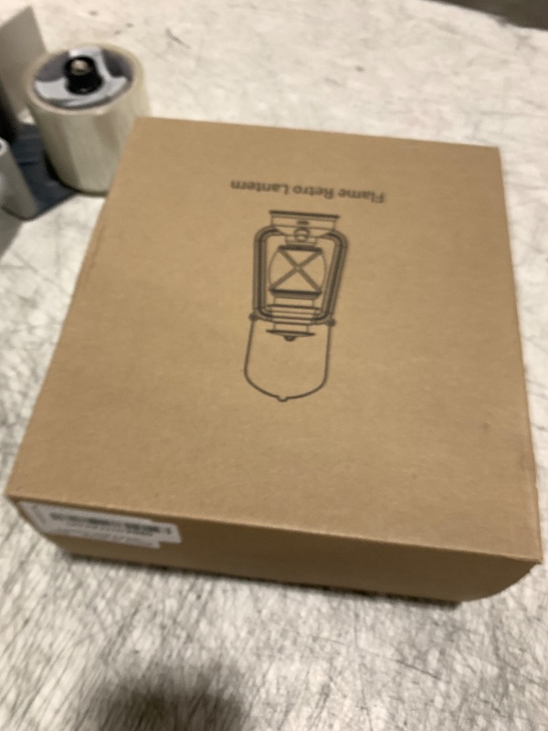 Photo 1 of Lantern LED Battery Powered Camping Lamp Outdoor Hanging Lantern Flickering Flame Rechargeable Retro Lanterns Remote Control 4 Modes Light Non-Solar 2 Pack