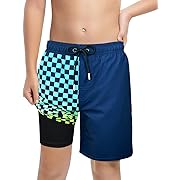 Photo 1 of LUCOWEE Boys Swim Trunks Soft Boxers Lined no Chafe Swimsuit Bathing Shorts Sandless Quick Dry UPF 50+ Functional Drawstring