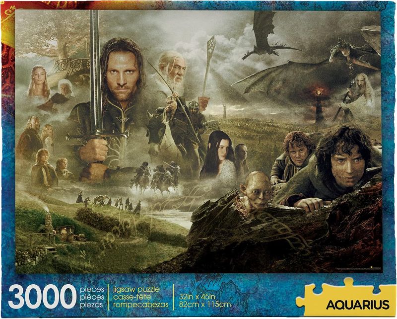 Photo 1 of Aquarius Lord of The Rings (3000 Piece Jigsaw Puzzle) - Officially Licensed Lord of The Rings Merchandise & Collectibles - Glare Free - Precision Fit - 32 x 45 Inches