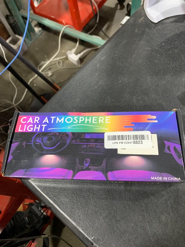 Photo 1 of LivTee Accent Interior Car Lights, Smart Car Interior Lights with App Control, RGB LED Lights with Music Mode and DIY Mode, 2 Lines Design LED Lights for Cars with Charger, Car Accessories for Women