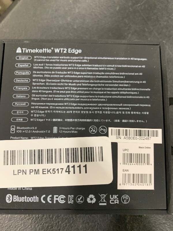 Photo 1 of Timekettle WT2 Edge W3 Translator Device,Bidirection Simultaneous Translation, Translator Earbuds with 40 Languages, Real time Translator,Fast Reaction with Revolutionary Al Tech, Online Version