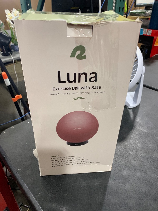 Photo 1 of Retrospec Luna Exercise Ball with Pump - Anti-Burst Fitness Equipment for Yoga, Core Training & Stability - Home Gym Swiss Ball for Office & Pregnancy